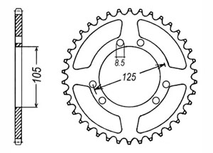 Kit trasmissione MBK X-Limit 50 04-06