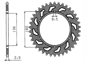 Kit trasmissione BETA Jonathan 125 99-04