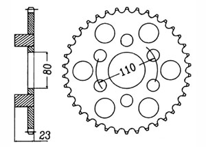 Kit trasmissione APRILIA AF1 125 Europa/Futura 90-91