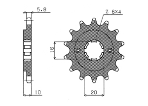 Kit trasmissione CAGIVA Cruiser 125 87-89