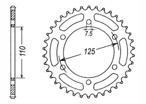 Kit trasmissione CAGIVA Blues 125 88-95