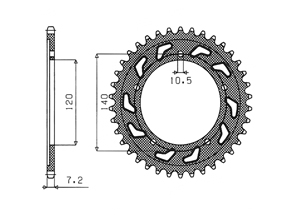 Kit trasmissione TRIUMPH Speed Four 600/TT 600 00-05