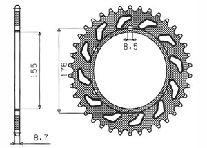 Kit trasmissione TRIUMPH Sprint ST 1050 05-