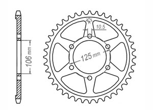 Kit trasmissione TRIUMPH Daytona 06-/Speed Triple 08-