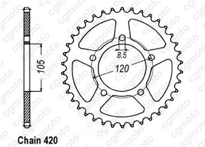 Kit trasmissione Aprilia 50 Mx Sm 02 03