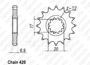 Kit trasmissione Aprilia 50 Tuono