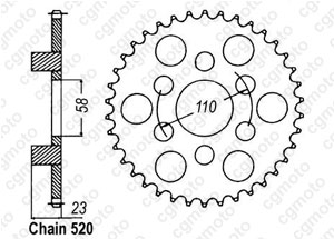 Kit trasmissione Aprilia 125 Red Rose