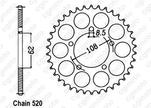 Kit trasmissione Aprilia 125 Pegaso