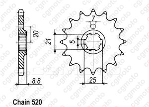 Kit trasmissione Cagiva 250 Wmx