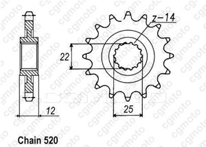 Kit trasmissione Gas Gas Tt 200 Ec