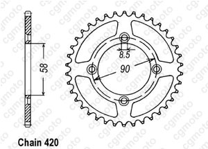 Kit trasmissione Honda Cr-f 50 F