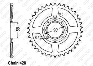 Kit trasmissione Honda Cb 125 Td Jc06