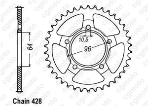 Kit trasmissione Honda Xlr 125 Jd04