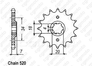 Kit trasmissione Honda Mbx 125