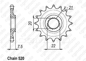 Kit trasmissione Honda Cr 125 R