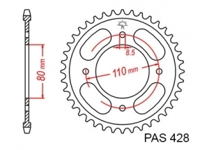 Kit trasmissione Honda Cbf 125