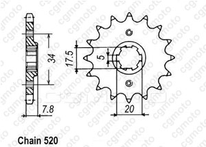 Kit trasmissione Honda Crm 125 R