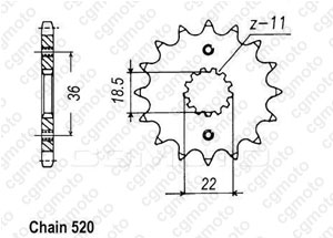 Kit trasmissione Honda Nx 250 J