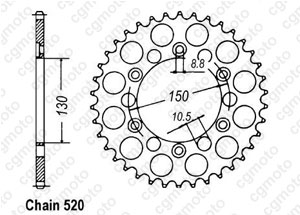 Kit trasmissione Honda Nx 250 J