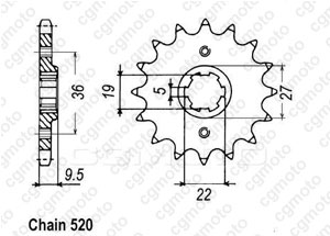 Kit trasmissione Honda Cr 250 Re Rf