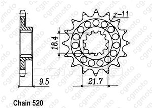 Kit trasmissione Honda Cr 250 Rh