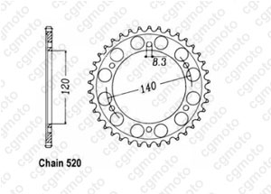 Kit trasmissione Honda Xlr 250