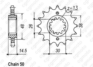 Kit trasmissione Honda Cbx750 Fe/Fg