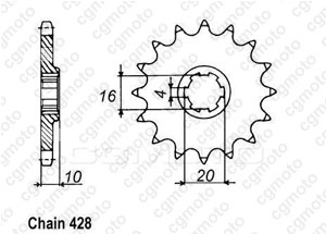 Kit trasmissione Hyosung 125 Xrx