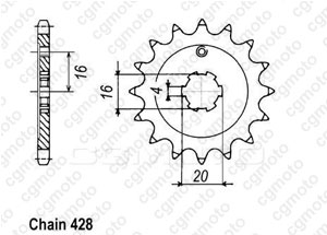 Kit trasmissione Kawasaki Kx 80/85 Grandes Roue