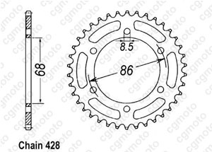 Kit trasmissione Kawasaki Bn 125 Eliminator