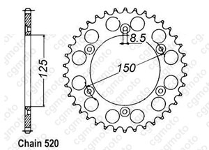 Kit trasmissione Ktm Egs/Exc 200