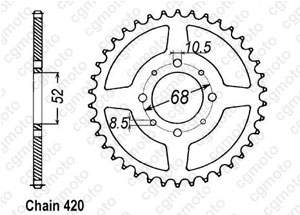 Kit trasmissione Suzuki A/Ap50