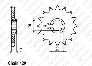 Kit trasmissione Suzuki Ts 50 Xam