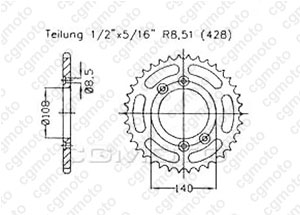 Kit trasmissione Suzuki Dr-z 125 Petites Roues