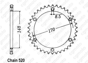 Kit trasmissione Suzuki Ts 250 Er