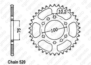 Kit trasmissione Suzuki Gn 400 Lt