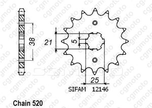 Kit trasmissione Sachs 125 Roadster V2