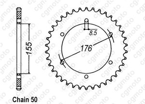 Kit trasmissione Triumph T595 Daytona 955