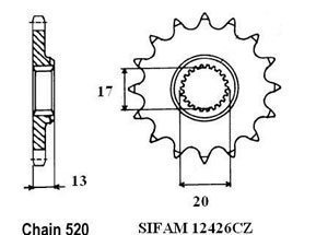 Kit trasmissione Tm Mx125