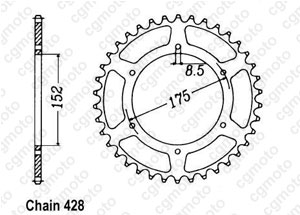 Kit trasmissione Yamaha Tdr 125