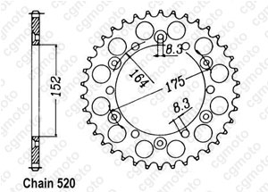 Kit trasmissione Yamaha Yz 125