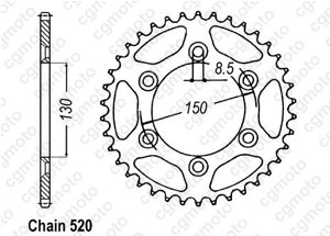 Kit trasmissione Yamaha Yz 125