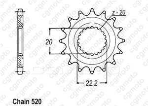 Kit trasmissione Yamaha Yz 125