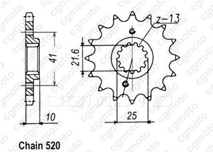 Kit trasmissione Yamaha Mt-03 660