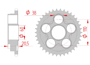 Corona Accaio Passo 520 ducati